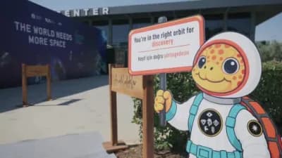 IAC 2026 Antalya’da kurulan Anadoludakiler Bazaar Space Mission alanında Anadolu kültürüne ait ürünler ve uzay temalı ta