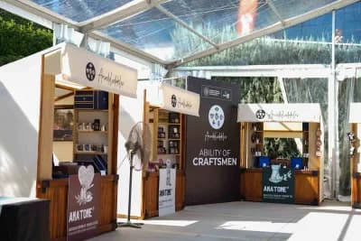 IAC 2026 Antalya’da kurulan Anadoludakiler Bazaar Space Mission alanında Anadolu’nun geleneksel motifleri ve ürünleri se