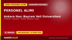 Ankara Hacı Bayram Veli Üniversitesi öğretim üyesi alımı ilanı 2026 başvuru detayları