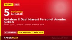 Ardahan İl Özel İdaresi Personel A.Ş. 5 geçici işçi alımı ilanı başvuru detayları