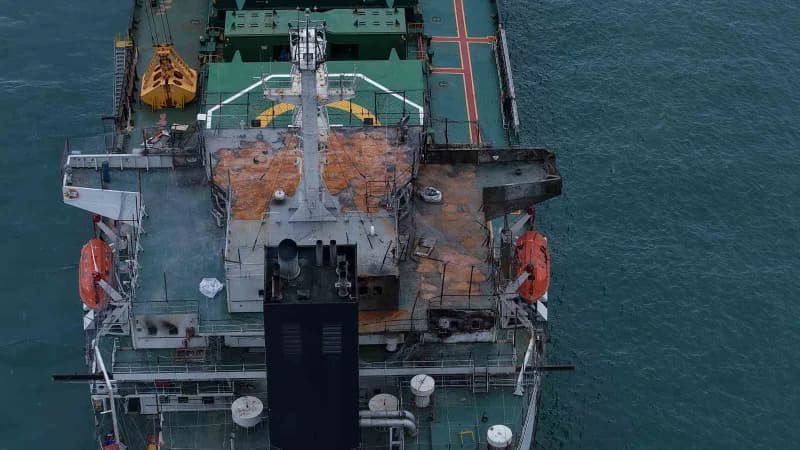 Rusya-ukrayna savaşı nedeniyle Karadeniz’de drone saldırısına uğrayan Panama bayraklı ARINA a isimli kuru yük gemisi Tra