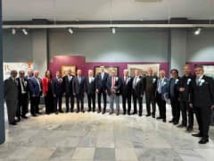 Ankara Resim ve Heykel Müzesi'nde düzenlenen Asker Ressamlar Sergisi açılışından bir kare