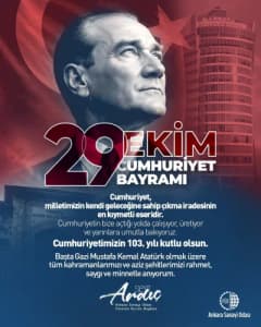 ASO Başkanı Seyit Ardıç 29 Ekim Cumhuriyet Bayramı mesajı verirken