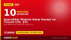 ASPRUBBER Makine Kalıp Sanayi ve Ticaret Ltd. Şti. pres makineleri operatör yardımcısı iş ilanı