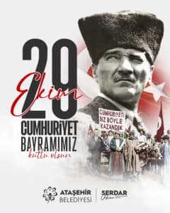 Ataşehir’de 29 Ekim Cumhuriyet Bayramı kutlamalarında Sinan Akçıl konseri ve kortej yürüyüşü coşkusu