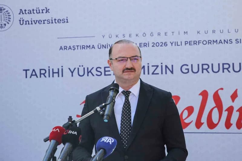Atatürk Üniversitesi Rektörü Prof. Dr. Ahmet Hacımüftüoğlu, RUR 2026 sonuçlarına ilişkin değerlendirmesinde, elde edilen