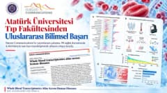 Atatürk Üniversitesi Tıp Fakültesi binası ve bilim insanları laboratuvarda çalışma yapıyor