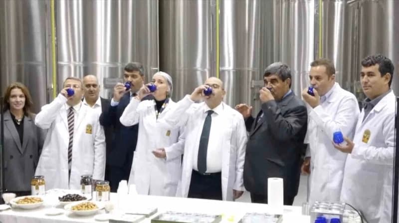 Altınova Mahallesi'nde düzenlenen törende rekolte artışı vurgulanırken, protokol üyeleri ve çiftçiler ilk zeytinleri top