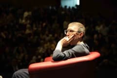 Prof. Dr. Aziz Sancar Diyarbakır Dicle Üniversitesinde öğrencilere sunum yapıyor