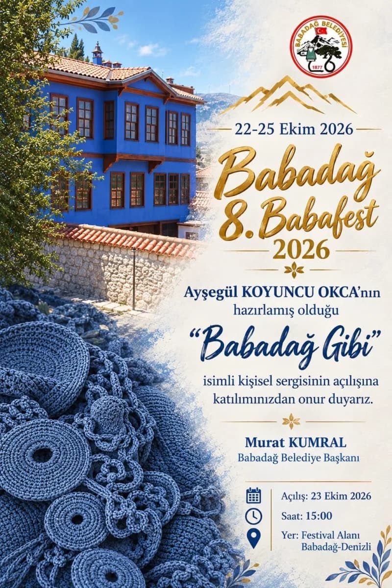 Denizli’nin Babadağ ilçesinde bu yıl 8’incisi düzenlenecek Babadağ Babafest, 22-25 Ekim tarihleri arasında konserler, se