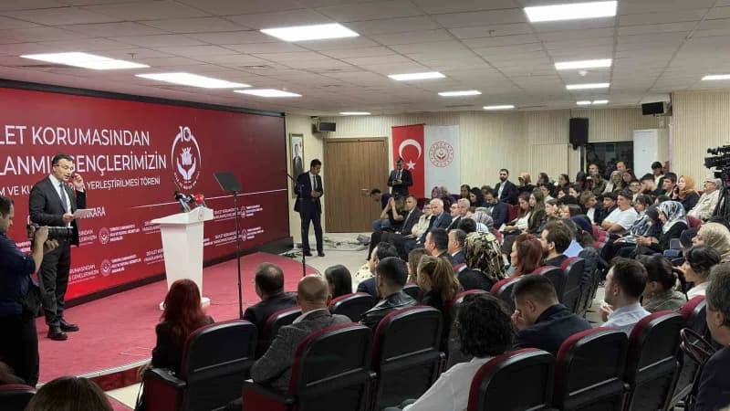 Bakan Göktaş, "Devlet Korumasından Yararlanmış Gençlerimizin Kamu Kurum ve Kuruluşlarına Yerleştirilmesi Kura Töreni"ne