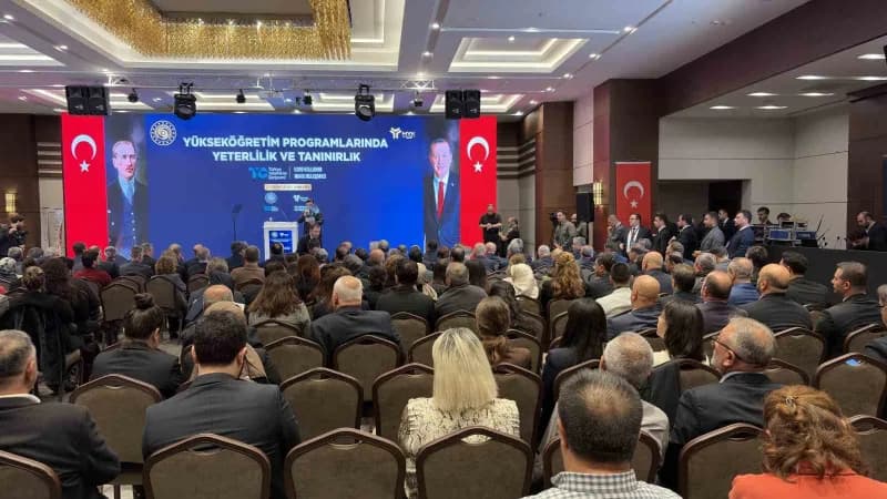 ANKARA'da 'Yükseköğretim Programlarında Yeterlilik ve Tanınırlık Logo Kullanımı Hakkı Buluşması' düz