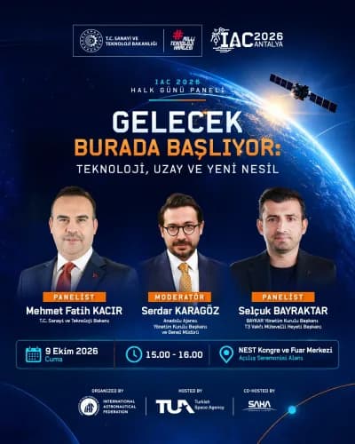 Sanayi ve Teknoloji Bakanı Mehmet Fatih Kacır, IAC 2026 Halk Günü davetini sosyal medyada paylaşıyor
