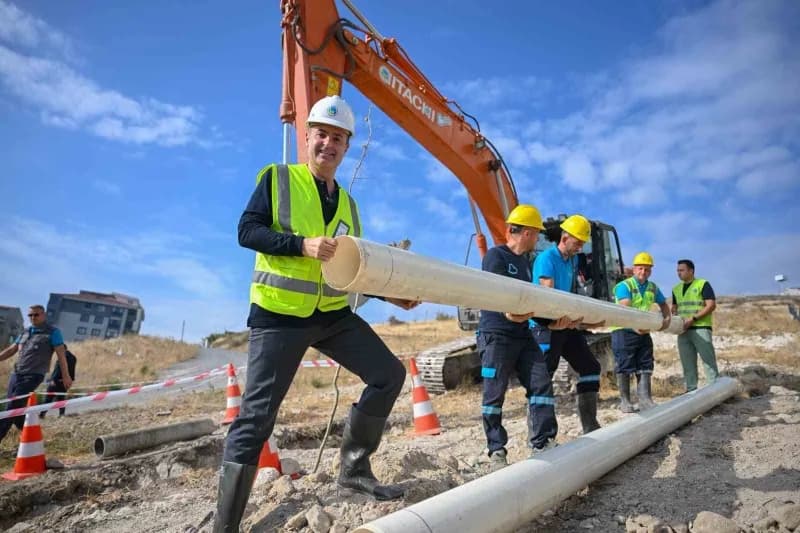 Balıkesir Karesi Maltepe Mahallesi’nde asbestli içme suyu borularının değiştirilme çalışması