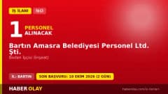 Bartın Amasra Belediyesi Personel Ltd. Şti. beden işçisi alımı ilanı için başvuru adresi ve tarihleri