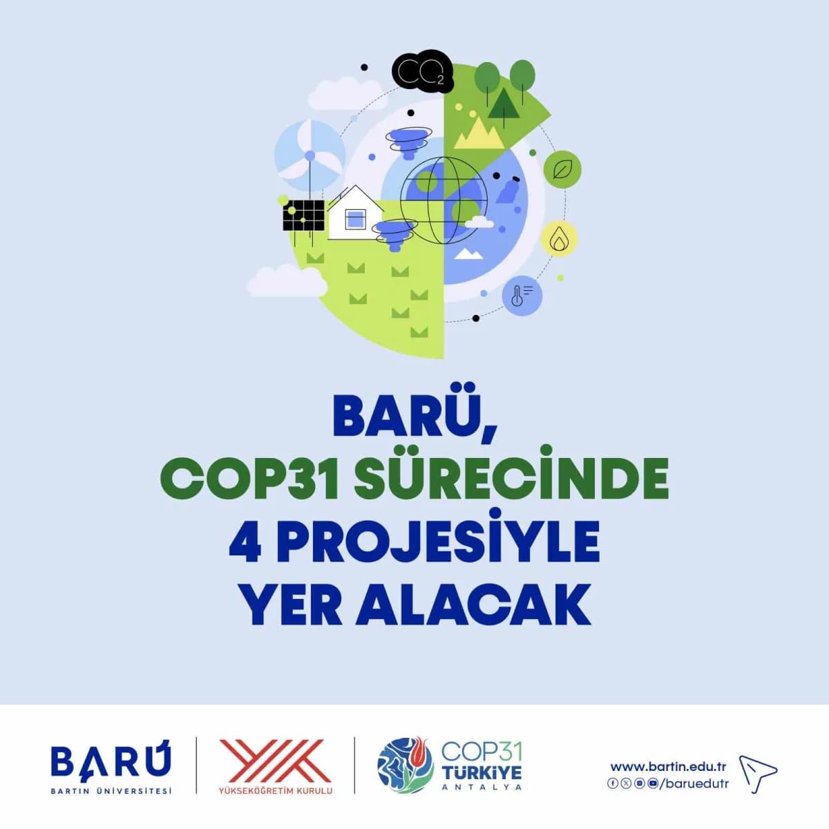 Bartın Üniversitesi (BARÜ) Birleşmiş Milletler İklim Değişikliği Konferansına (COP31) İklim Risklerinin azaltılmasından