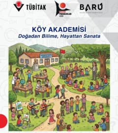 Bartın Üniversitesi tarafından düzenlenen TÜBİTAK destekli Köy Akademisi bilim ve sanat etkinliklerinden bir kare