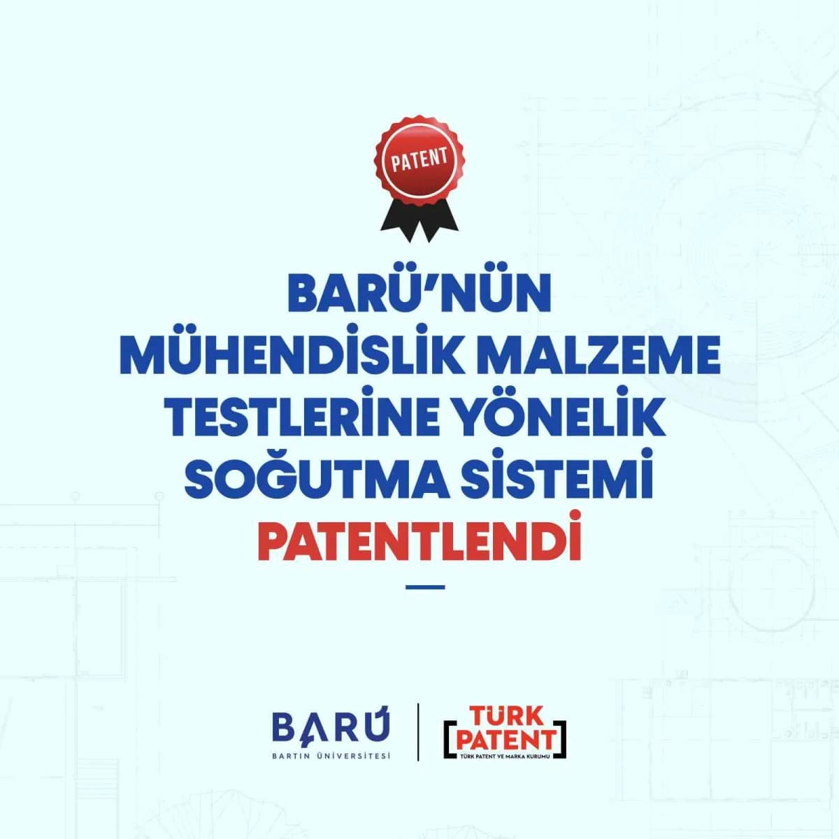 BARÜ’nün mühendislik malzeme testlerine yönelik Soğutma Sistemi patentlendi