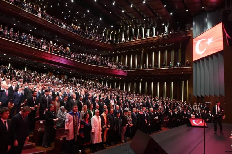 Bartın Üniversitesi (BARÜ) Rektörü Prof. Dr. Ahmet Akkaya ile beraberindeki heyet, Beştepe Millet Kongre ve Kültür Merke