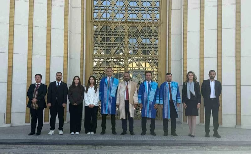 Bartın Üniversitesi (BARÜ) Rektörü Prof. Dr. Ahmet Akkaya ile beraberindeki heyet, Beştepe Millet Kongre ve Kültür Merke
