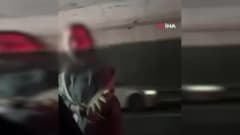Başakşehir Mall of İstanbul AVM otopark girişinde trafikte tartışan kadın doktor ve sürücü