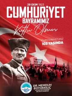 Kayseri Büyükşehir Belediye Başkanı Dr. Memduh Büyükkılıç 29 Ekim Cumhuriyet Bayramı mesajı verirken