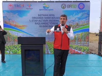 Batman Sera Organize Tarım Bölgesinde altyapı çalışmaları ve ilk boru döşeme töreni
