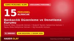 BDDK 15 sözleşmeli bilişim personeli alımı ilanı için başvuru detayları ve şartlar
