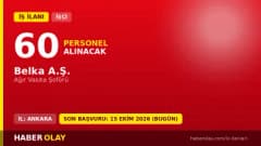 BELKA AŞ Ankara Keçiören 60 ağır vasıta şoförü işçi alımı ilanı