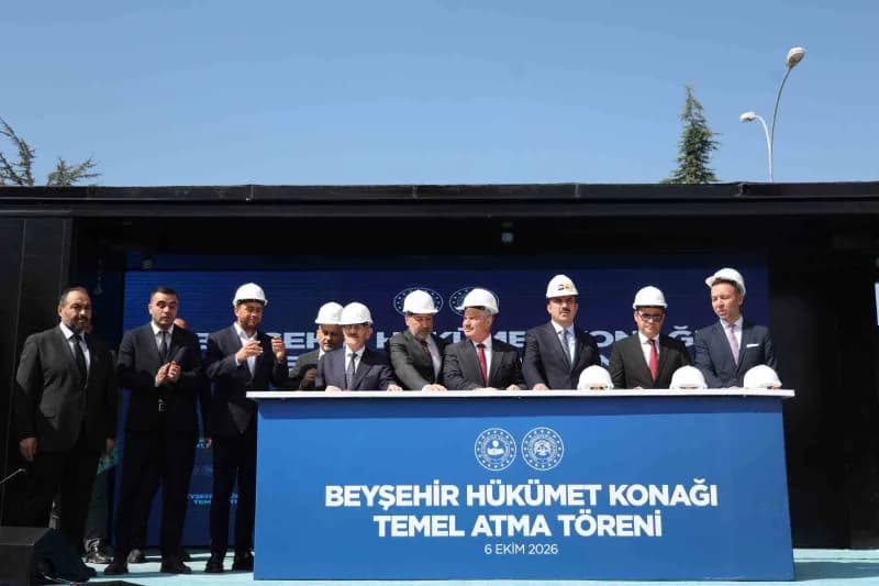 Beyşehir'de yeni hükümet konağı temel atma töreni ve Yakamanastır Tabiat Parkı Kır Evleri açılışından görüntüler
