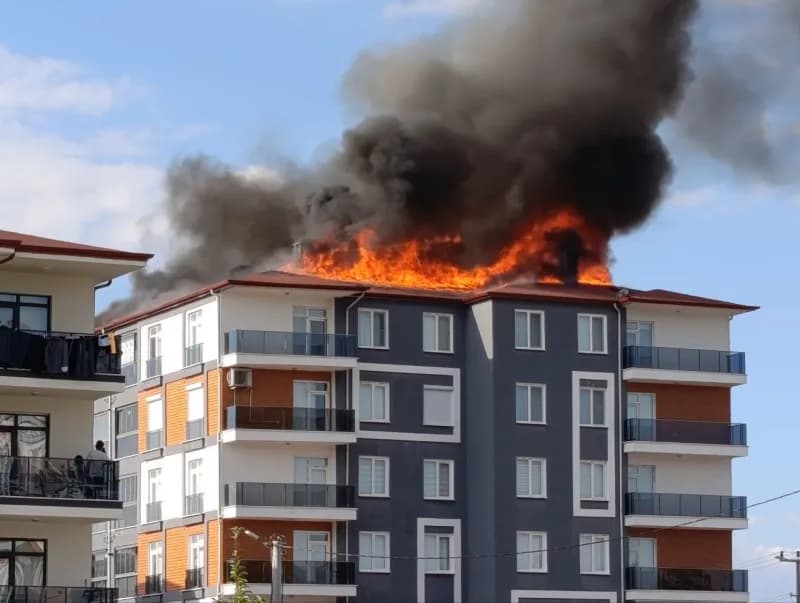 Konya’nın Beyşehir ilçesinde Eylül ayının sonunda yaşanan ve çatıda çalışan bir ustanın alevlerin arasında mahsur kaldığ
