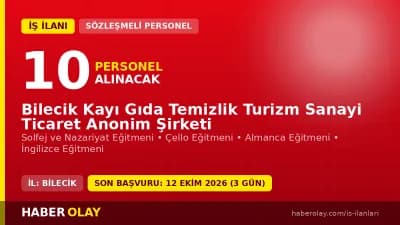 Bilecik Kayı Gıda Tem. Turizm San. Tic. A.Ş. part time eğitmen alımı ilanı