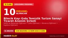 Bilecik Kayı Gıda Tem. Turizm San. Tic. A.Ş. part time eğitmen alımı ilanı