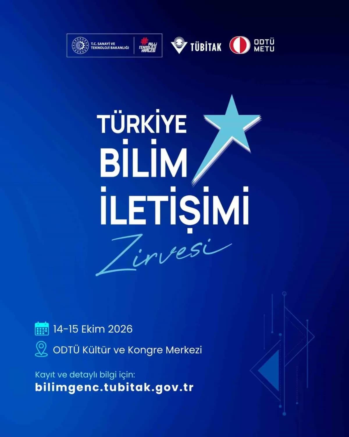 ODTÜ Kültür ve Kongre Merkezi'nde düzenlenen Türkiye'nin ilk bilim iletişimi zirvesinden bir görünüm