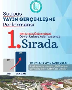 Bitlis Eren Üniversitesi kampüsünde akademik faaliyetler ve bilimsel yayın başarısı