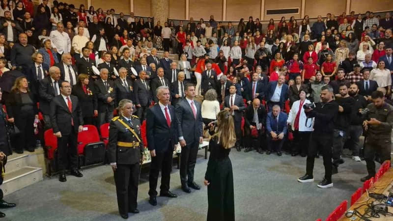 Muğla Bodrum’da Cumhuriyet Bayramı kutlama töreninden bir kare