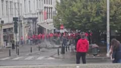 Brüksel’de hükümet karşıtı protestolarda polis müdahalesi ve gözaltılar