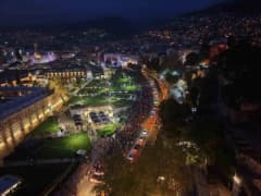 Bursa'da 29 Ekim Cumhuriyet Bayramı kutlamalarında Berkay konseri ve kortej yürüyüşü