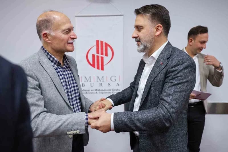 Bursa Büyükşehir Belediye Başkan Vekili Şahin Biba, Mimar ve Mühendisler Grubu (MMG) Bursa Şubesi üy