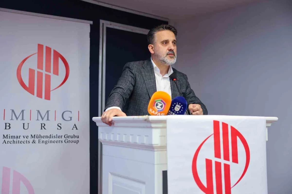 Bursa Büyükşehir Belediye Başkan Vekili Şahin Biba, Mimar ve Mühendisler Grubu (MMG) Bursa Şubesi üy