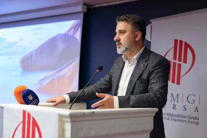 Bursa Büyükşehir Belediye Başkan Vekili Şahin Biba, Mimar ve Mühendisler Grubu (MMG) Bursa Şubesi üy