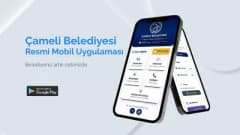 Çameli Belediyesi resmi mobil uygulamasının tanıtımı ve kullanım ekran görüntüleri