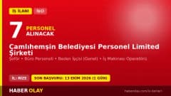 Çamlıhemşin Belediyesi Personel Ltd. Şti. 7 geçici işçi alımı ilanı 2026