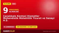 Çanakkale Kentsel Hizmetler A.Ş. işçi alımı için başvuru yapan adaylar