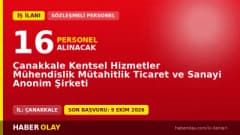 Çanakkale Kentsel Hizmetler A.Ş. personel alımı için başvuru yapan adaylar