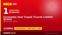 Çarşamba İmar İnşaat Ticaret Ltd. Şti. Samsun'da beden işçisi alımı ilanı