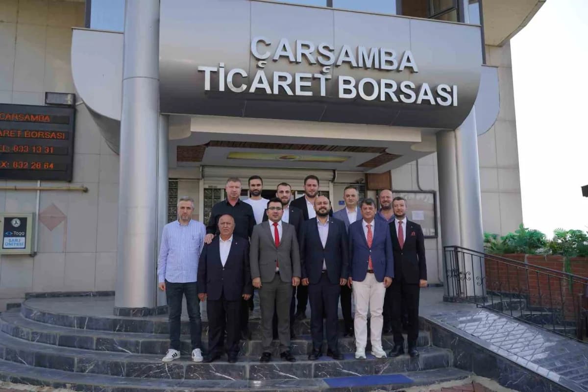 Çarşamba İlçe KYK Müdürü Oktay Gelmez ile Çarşamba Denetimli Serbestlik Müdürü Habil Kanoğlu ve Müdür Yardımcısı Murat K