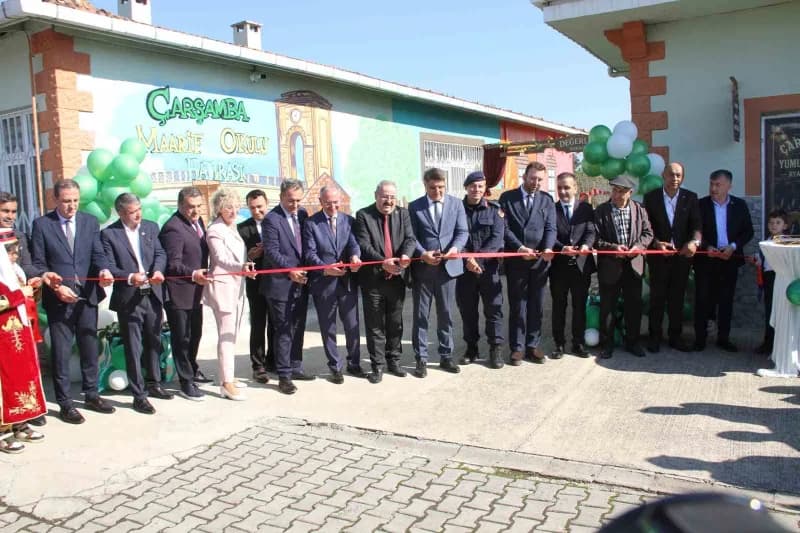 Çarşamba Maarif Okulu öğrencileri açık hava sınıfında uygulamalı eğitim alıyor