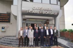 Çarşamba Ticaret Borsası Başkanı Selim Yılmaz ve Çarşamba Belediye Başkanı Hüseyin Dündar