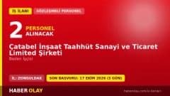 Çatabel İnşaat Zonguldak Kilimli'de 2 beden işçisi alımı ilanı